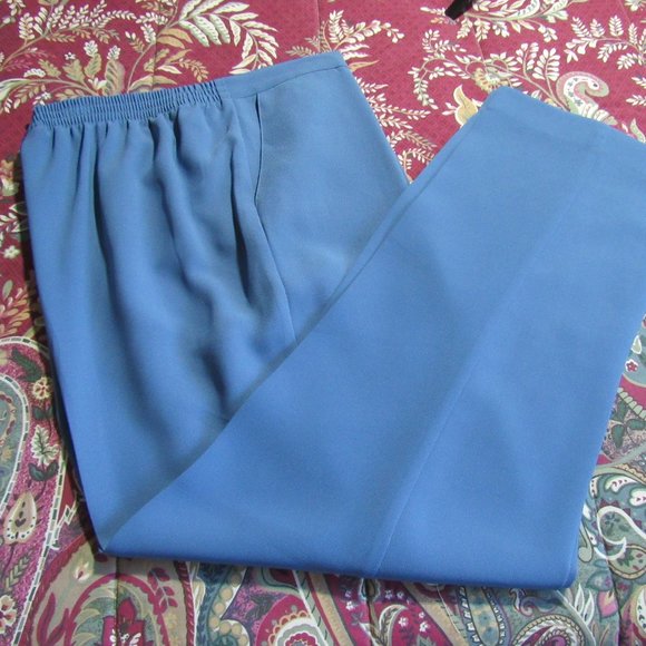 NWOT ALFRED DUNNER BLUE PANTS SIZE 14 - Picture 1 of 9
